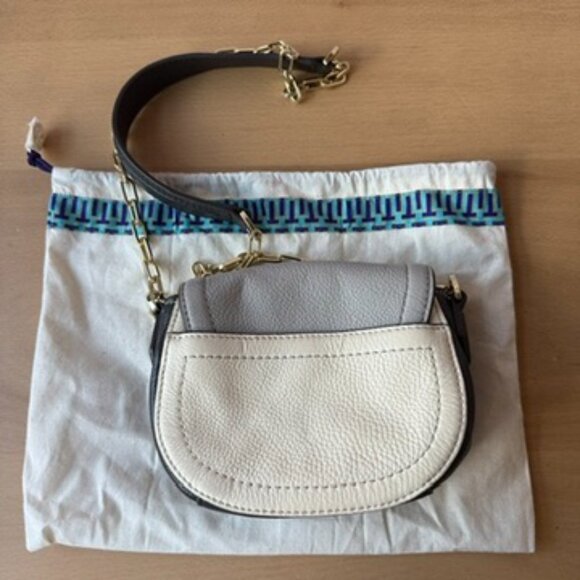 Women's Tri-Color White, Grey, Black Tory Burch Crossbody Bag with Dust Bag - Picture 6 of 16